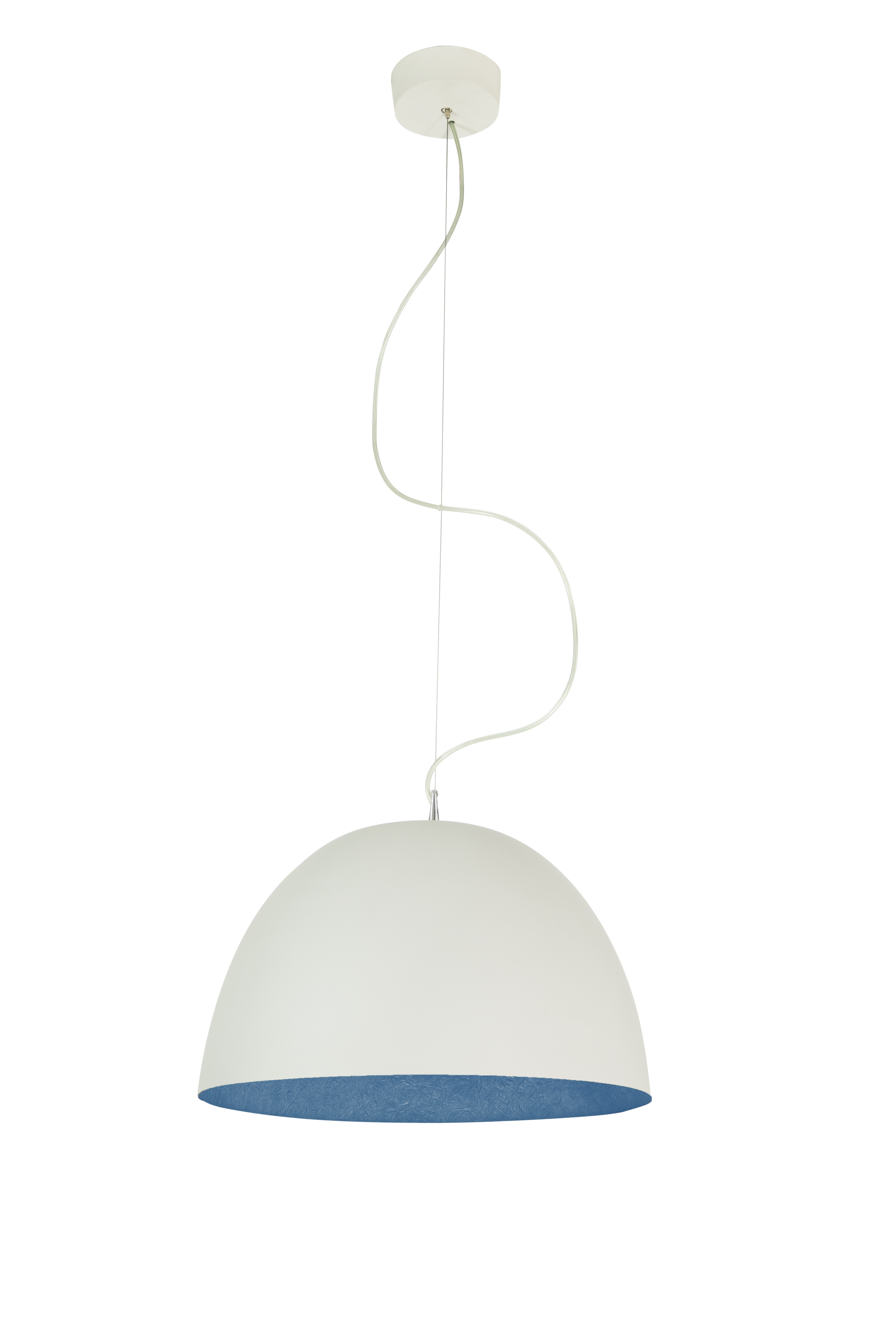 Pendant Lamp H2O Cemento In-Es Artdesign Collection Matt Color White Blue Size 27,5 Cm  Diam. 46 Cm